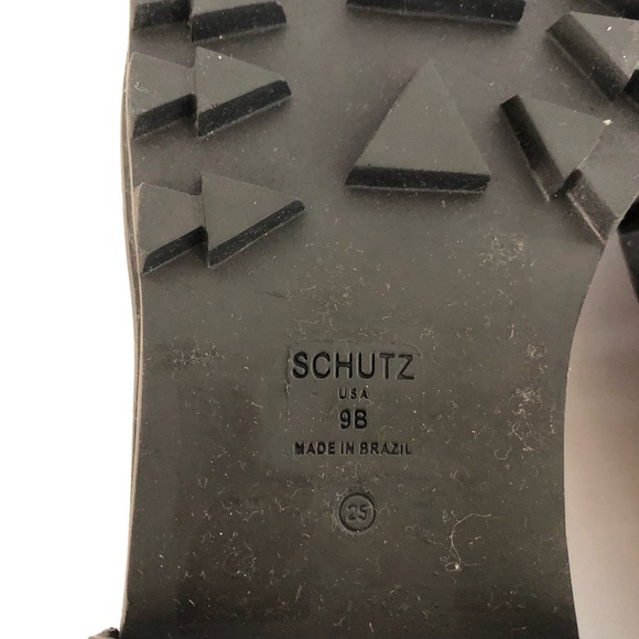 Schutz Lucille Leopard Print Faux Shearling Lined Platform Ankle Boot Size 9 - Picture 9 of 10